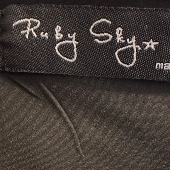 Ruby Sky Black Silk Camisole with Lace - Picture 2 of 2